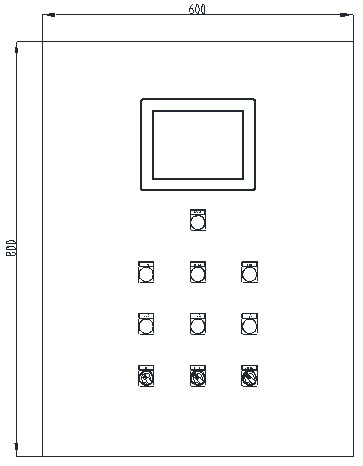 Эскизный чертеж общего вида шкафа автоматики
